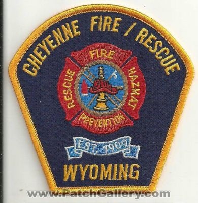 Cheyenne Fire Rescue Department Patch (Wyoming)
Thanks to Ronnie5411 for this scan.
Keywords: dept. rescue hazmat prevention