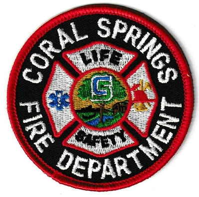 Coral Springs Fire Department Patch (Florida)
Thanks to Ronnie5411 for this scan.
Keywords: dept. life safety