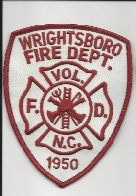 Wrightsboro Volunteer Fire Department Patch (North Carolina) (Defunct)
Thanks to mathewcox for this scan.
Keywords: vol. dept. 1950