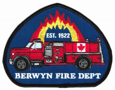 Berwyn Fire Department (Canada)
Thanks to CHF182 for this scan.
Keywords: dept. est. 1922