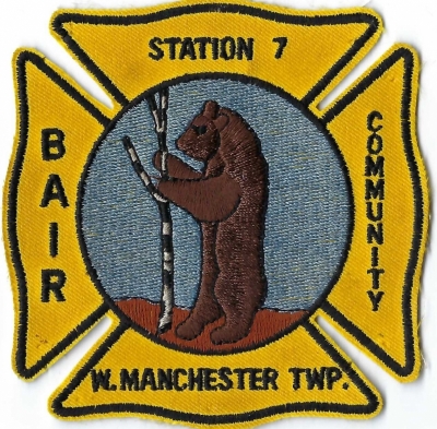 Bair Community Fire Company (PA)
DEFUNCT - Disbanded by ordinance in 1989 by the West Manchester.  Station 7.
