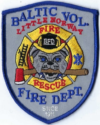 Baltic Volunteer Fire Department (SD)
The Baltic School District mascot is the Bulldog. See patch.
