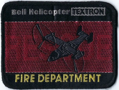 Textron Bell Helicopter Fire Department (CA)
PRIVATE - Aircraft on patch made for two branches: Marine MV-22 and Air Force CU-22
