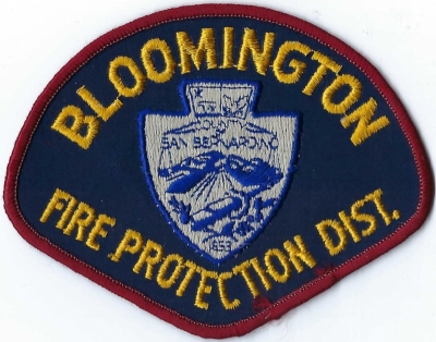 Bloomington Fire Protection District (CA)
DEFUNCT - Merged w/San Bernardino County Fire Protection District
