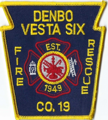 Denbo Vesta Six Fire Company (PA)
Company 19.
