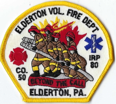 Elderton Volunteer Fire Department (PA)
Population < 500. Station 50.
