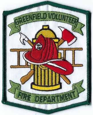 Greenfield Volunteer Fire Department (CA)
DEFUNCT - City FD, First Patch, Green Trim
