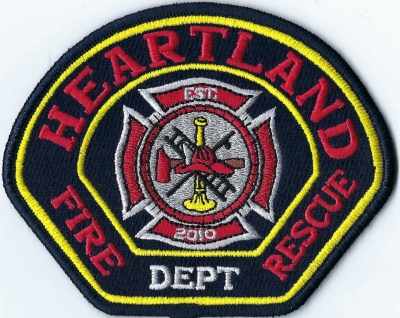 Heartland (La Mesa) Fire Department (CA)
Three Fire Departments merged to create Heartland.  La Mesa Station.  Only patch worn now.
