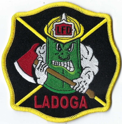 Ladoga Fire Department (IN)
The elementary school mascote is the "Can's" , also known as the "Canners", aka "Canner Man"  Population < 2,000.
