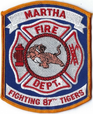 Martha Fire Department (OK)
High School mascot is the FLYING TIGERS.  FD is housed in the old Martha Bus Barn.  Population < 1,000.
