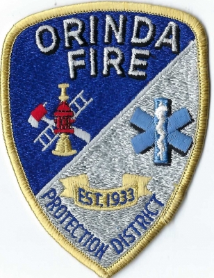 Orinda Fire Protection District (CA)
DEFUNCT - Merged w/Moraga-Orinda Fire District
