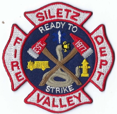 Siletz Valley Fire Department (OR)
DEFUNCT - Merged w/Siletz Valley Fire District.
