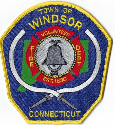 Town of Windsor Volunteer Fire Department (CT)
A fire bell is mounted on the front bumper of the fire apparatus.  See patch.
