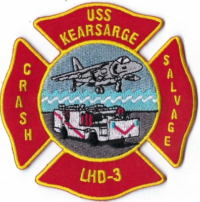 USS Kearsarge LDH-3 Crash Salvage Fire Department (VA)
NAVY - Kearsarge is the third ship of the Wasp-class multipurpose amphibious assault ships.  LDH = Landing Helicopter Dock.
