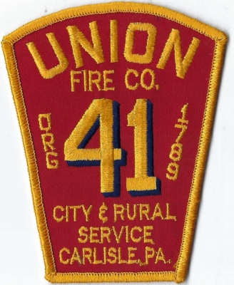 Union Fire Company City & Rural Service (PA)
Staiton 41
