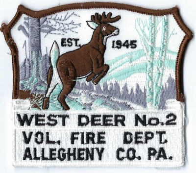West Deer Volunteer Fire Department No. 2 (PA)
In 1836, Deer was divided into East Deer and West Deer. Deer gets its name from Chief Deer, a sub-chief of Iroquois leader Guyasuta.
