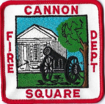 Cannon Square Fire Department (CT)
DEFUNCT -  "The Defenders of the Fort" memorial. The two cannons are 18-pounders, cast at West Point Foundry in the 1780s.
