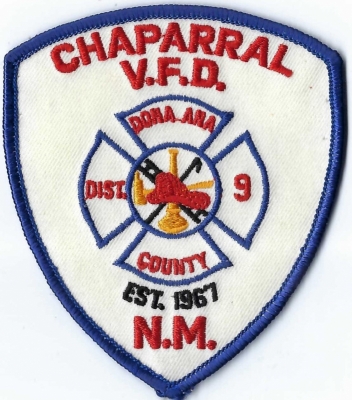 Chaparral Volunteer Fire Department (NM)
DEFUNCT - Merged w/Dona Ana County Fire & Rescue in 2020.
