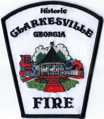 Clarkesville Fire Department (GA)
The center of the patch shows the Clarksville Gazebo.  It is the focal point for the City and was bulit some 80 years ago.
