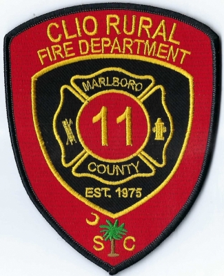 Clio Rural Fire Department (SC)
Population < 2,000.  Station 11.
