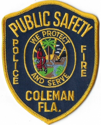 Coleman Public Safetty (FL)
DEFUNCT - Merged w/The Villages Public Safety in 1999.
