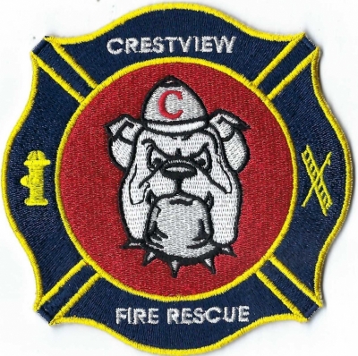Crestview Fire Rescue (FL)
The High School mascot is the Crestview bulldogs.  See patch.
