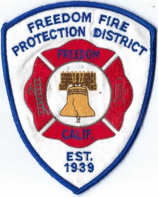Freedom Fire Protection District (CA)
DEFUNCT - Merged w/Watsonville Fire Department & CALfire in 1994.
