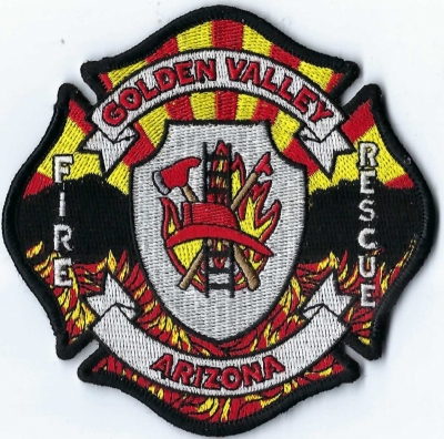 Golden Valley Fire Rescue (AZ)
GV was named after a company from Hollywood, CA, that developed the area into 2.5-acres. It was called Golden Valley Devlopment Company.
