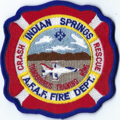 Indian Springs AFAF Crash Rescue (NV)
DEFUNCT - MILITARY - Air Force Auxiliary Field.  Now known as Creech Air Force Base effective 2005.
