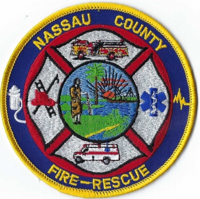 Nassau County Fire Rescue (FL)
State seal of Florida in center of patch.
