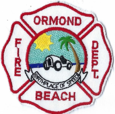 Ormond Beach Fire Department (FL)
In 1903, the smooth, hard-packed sands of Ormond Beach became a proving ground for automobile inventors and drivers.  See patch.

