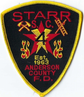 Starr Fire Department (SC)
Populationm < 500.  Station 4.
