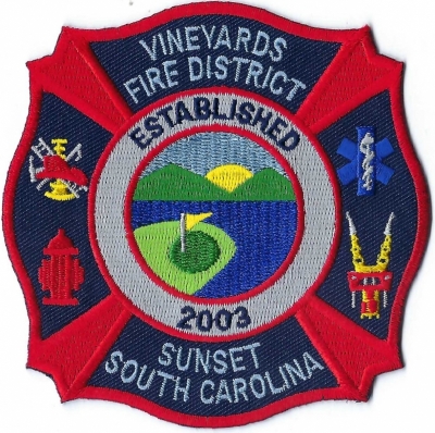 Vineyards Fire District (SC)
Cliffs at Keowee Vineyards and golf course with overlooking Lake Keowee and the Blue Ridge Mountains.  See patch.
