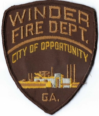 Winder Fire Department (GA)
Originally called Jug Tavern, Winder gained its new name from  railroad growth and became known as  the "City of Opportunity".
