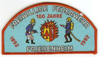 GERMANY Friesenheim 100th Anniv. 1892-1992
