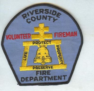 Z - Wanted - Riverside County Volunteer Fireman - CA
