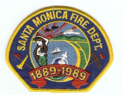 CALIFORNIA Santa Monica 100th Anniv. 1889-1989
This patch is for trade
