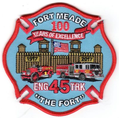 Fort George G. Meade US Army E-45 T-45 100th Anniversary 1917-2017 (MD)
