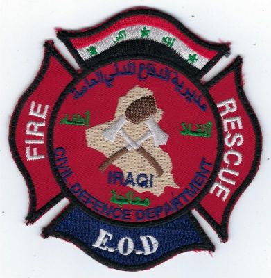 IRAQ Iraqi Civil Defence Fire Rescue Emergency Ordnance Disposal
