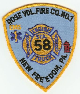 PENNSYLVANIA Rose VFC #1 Station 58
This patch is for trade

