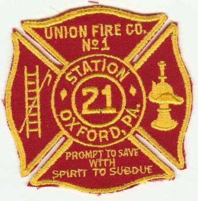 PENNSYLVANIA Union Fire Co. Station 21
This patch is for trade
