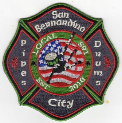 San Bernardino City Pipes & Drums IAFF L-891 (CA)
Defunct 2016 - Now San Bernardino County Fire
