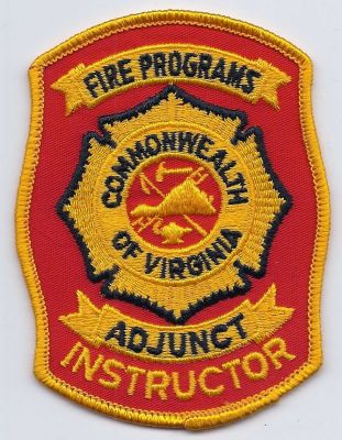 VIRGINIA Commonwealth of VA Fire Programs Adjunct Instructor
This patch is for trade
