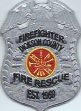 dickson county fire rescue - firefighter hat patch ( TN )
