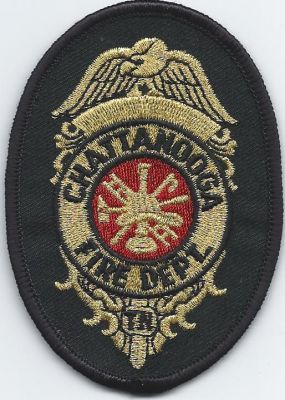chattanooga fire dept - hat patch - hamilton county ( TN ) V-3

