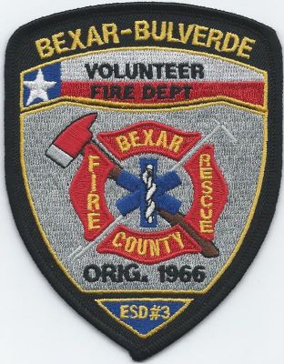 bexar - bulverde vol fire dept - bexar county ( TX ) CURRENT

