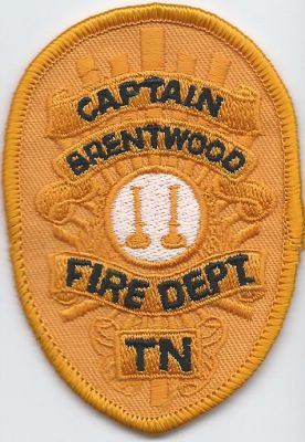 brentwood fd captain - hat patch ( TN )
