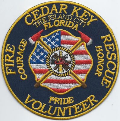 cedar key vol fire rescue - levy county ( FL )
many thanks to cedar key VFR for the trade .
