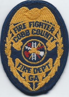 cobb county fd  firefighter - hat patch ( GA )
