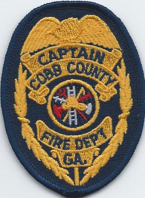 cobb county fd captain - hat patch ( GA )
